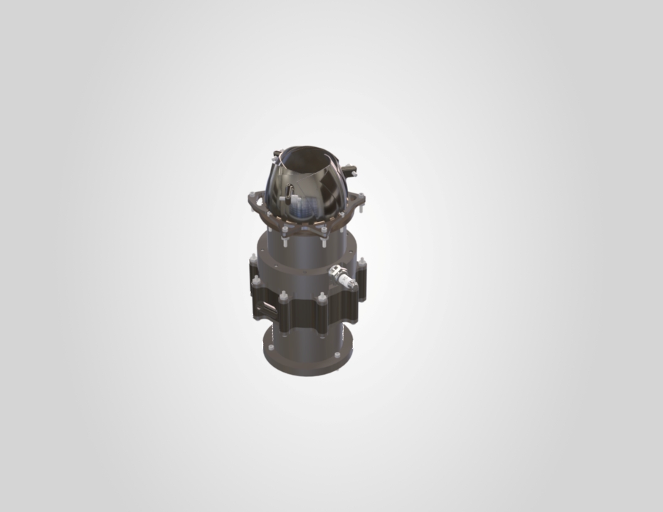 Afterburner component render showing fabrication-oriented design details