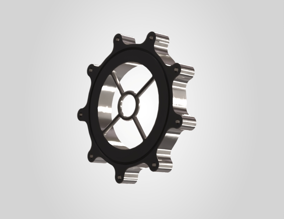 Afterburner component render showing fuel and chamber hardware
