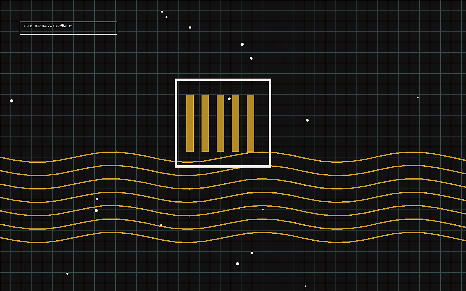 Field water-quality sampling device and lake testing illustration
