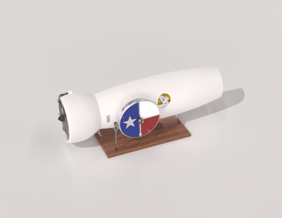 Stirling heat engine assembly, second isometric view